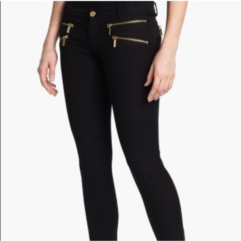 Michael Kors black with double gold zipper msrp $125.00 sz 10